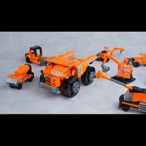 Combo 8 xe công trình lắp ráp có thể kết hợp lại tạo 1 xe oto Đồ chơi cho bé lắp ráp mô hình đồ chơi trẻ em bé trai đồ chơi bé gái  trò chơi