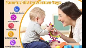 Montessori Pull String Sensory Toys Baby 6 12 Months Silicone Activity Toys Development