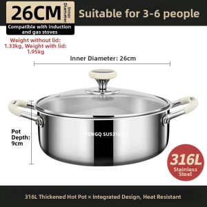RONGCHUAN | Heavy Duty Large Capacity Multi-Heating Source Stainless Steel Steamer Pot