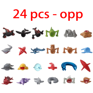 Bandai | 24pcs/Set Deep Sea Monster Action Figures Toy PVC Model Doll Sea Eater Deep Sea Creature Fans Gift Sea Creatures Animal Model