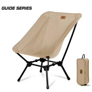 GuideSeries Camping Chair Outdoor Leisure Moon High Back Folding Chair Sturdy Aluminum Frame Picnic Barbecue Essential