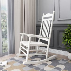 Chujun Solid Wood For Home Rocking Chair Large Bean Bag Backrest Lying Chair Xiaoyao Casual Nordic American Balcony Rocking Chair