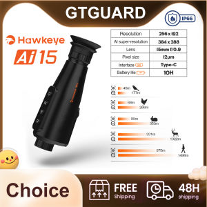 GTGUARD AI15 Monocular Thermal Imager Handheld Monocular Imager for Outdoor Hunting Long Range Observation 1-8x digital zoom