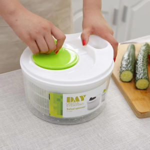 Vegetable Dehydrator Creative Manual Water Salad Spinner Fruit Drain Basket Dryer Hand Crank Kitchen Household Gadget