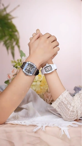 BONEST GATTI Womens Fashion Luxury Tonneau Mechanical Watch Phantom Series Valentines Day Gift For Girlfriend