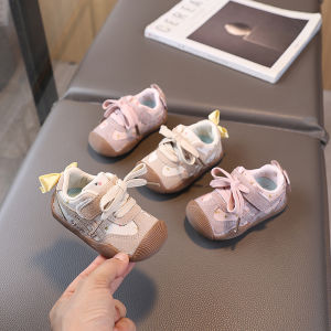 Princess Style Floral Embellished Butterfly Knot Girls Shoes Comfortable Casual Loafers Anti-Slip Wear-Resistant Children Footwear