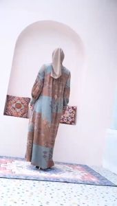 Sadira Dress Gema Raya Zalifa Bahan Silk Printing premium nyaman gaun kondangan