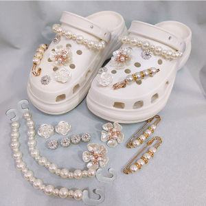 Retro Baroque Shoe Buckle Accessory Flower Decorative Chain Hole Shoe Accessory High-End Feelings 2024 Fashion Trend
