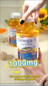 VitaRealm Omega-3 Deep Sea Fish Oil 300 softgels | Support Joint Brain Vision Heart Health Vitarealm Omega 3 - Lazada