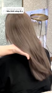 Thuốc nhuộm tóc màu nâu khói sángthuốc nhuộm tóc tại nhà nâng tone tặng kèm oxy trợ dưỡng và bao tay-Beautifull Hair