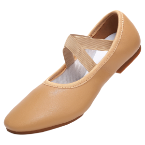 WUNUO | Womens Ballet Dance Shoes Soft Bottom Low Heel Genuine Leather Practice Shoes National Classical Square Dancing Shoes