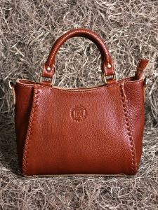 Handmade Dumpling Shape Leather Handbag Womens Medium Casual Crossbody Bag Soft Top Layer Cowhide Fashionable Korean Style