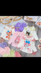 [MS7] SET 5 BỘ DÀI TAY THUN TĂM CÁNH TIÊN  sang chảnhdễ thươnggiá rẻ đẹp cho BÉ GÁI 5-17 KG