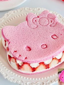 Hellokitty Food Grade Baking Tool Cute Cartoon KT Stamping Tool Sugar Art Cutter Kitchen Baking Utensils DIY Cake Decoration