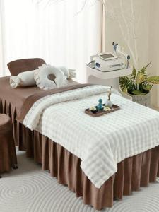 New Beauty Bedspread Four-Piece Massage Therapy Fancy Fall and Winter Crystal Velvet Beauty Salon Fitted Sheet Four-Piece Set