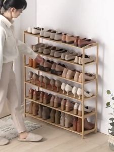 【On Hand】 Shoe Rack Organizer Bamboo Multi layer Simple Shoe Rack Cabinet Wooden Shoe