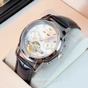 OLEVS | Đồng Hồ Nam OLEVS 6607 Cơ Tự Động Dạ Quang Thể Thao Kinh Doanh Chống Nước 30m Lịch Ngày Dây Da Cao Cấp