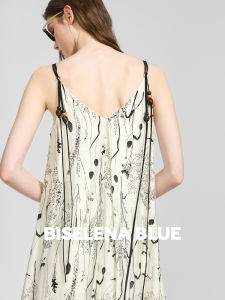 BEIQIANI | Relaxed Leisure Texture Print V-Neck Dress