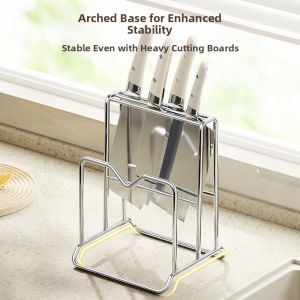 Dish Draining Stainless Steel Kitchen Knife Rack