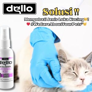 Spray Obat Luka Kucing Dello: Solusi Luka Luar pada Kitten & Kucing Dewasa