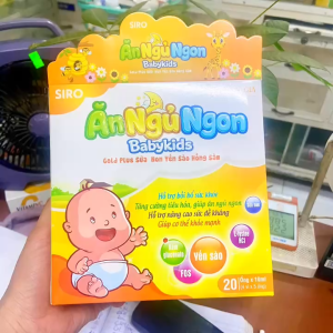 Siro ăn ngủ ngon Baby Kids - hỗ trợ giúp bé ăn ngon ngủ khỏe tăng cường sức đề kháng nâng cao sức khỏe Hộp 20 ống