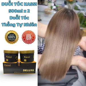 Kem duỗi tóc Kassi Deluxe 500ml x 2 2 hộp sản phẩm cho salon chuyên nghiệp Cân bằng độ ẩm làm tóc luôn mềm mượt sáng bóng một cách tự nhiên.