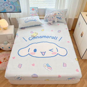 Kuromi Milk Velvet Bed Canopy Single Piece Autumn Winter Thickened Bed Cover Full Wrap Protection Anti-Slip Mattress Protector