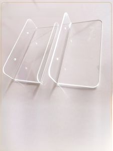 Acrylic Board Wall Mounted Shelf Bathroom Kitchen Storage Organizer No Drilling Required Clear Material Household Accessories