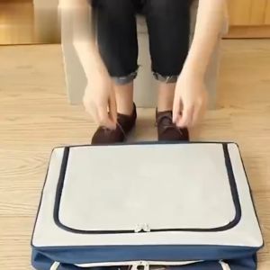 72L/100L Oxford Storage Box Foldable Extra Large Detachable Cloth Storage Cloth Organiser Steel Frame Kotak Simpanan Oxford Foldable Extra Large Detachable Storage Box with Steel Frame