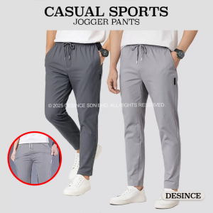 DESINCE Men Casual Pants Man Long Pants Sports Wear Seluar Lelaki Jogger Pants Seluar Sukan Casual MP 080