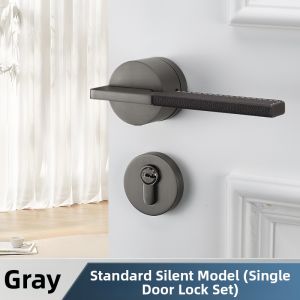 BAIJIAN | Leather Silent Magnetic Split Room Door Lock