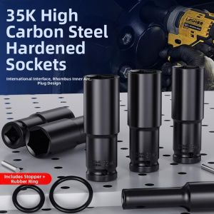 Extended Hexagon Nut Impact Driver Socket Set