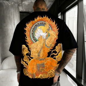 เสื้อยืดลายดราก้อนบอล โกคู แขนสั้น ทรงหลวม แบรนด์ Bandai สำหรับผู้ชายและผู้หญิง รุ่นซัมเมอร์ 2026 ระบายอากาศได้ดี สไตล์สปอร์ต แฟชั่น