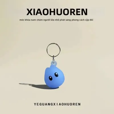 Móc Khóa Nam Châm Phát Sáng Hình Cặp Đôi Phong Cách Hoạt Hình Búp Bê Tinh Linh Lấp Lánh Khóa Điện Tử Nhỏ Phụ Kiện Trang Trí Quần Áo Bằng Nhựa
