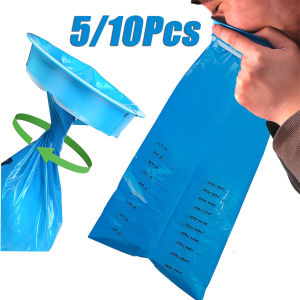 10Pcs 1000ML Disposable Cleaning Bag Portable Travel Car Airplane Motion Sickness Nausea Bag Pregnant Women Kids Blue Vomit Emergency Bag Auto Accessories