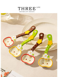 THREE LIFE | Cute Fruity Ins Style Ceramic Spoon