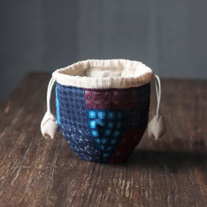 Japanese Style Tea Ceremony Single Cup Storage Bag Cloth Art Building Bowl Bag Zhen Pi Teahouse Restaurant Cafe Supplies