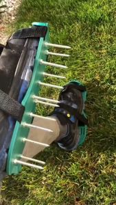 Garden Nail Shoes Grass Loose Soil Tool 5cm Long Nail Lawn Aerator Grass Spikes Shoes Self-Leveling Yard Grass Cultivator