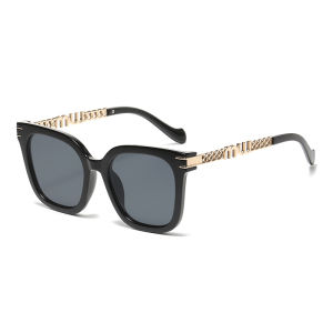 JN IMPRESSION Internet người nổi tiếng khung lớn vuông cao cấp Kem chống nắng Kính mát phong cách mới Dây chuyền kim loại chân kính