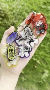 BILIBILI | Gokurakugai Anime Double-Sided Layered Acrylic Keychain Jigokugai Street Manga Merchandise Huang Quan Ye Saotome Road 2D Acrylic Keychain