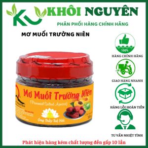 (Combo5 hũ) Mơ muối Quy Nguyên hũ 220g Mơ muối lâu năm thầy Tuệ Hải