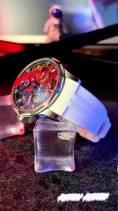 Fairwhale | Mark Fairwhale 6620 Automatic Movement Watch Fashion Color Dial White Casual Rubber Strap Mechanical Wristwatch for Men