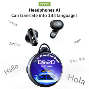 Wireless Translation Earbuds Bluetooth Earphones HTC NE71 Smart LED Screen HiFi Sound Quality Noise Cancellation In-Ear Headset