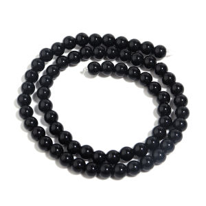 1 Strip 2/4/6/8/10/12/14mm Black Agate Stone Beads Onyx Natural Stone Beads For Jewelry Making DIY Necklace Bracelet Accessories