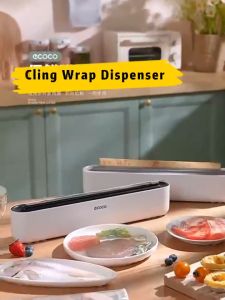 ECOCO เครื่องตัดฟิล์มห่ออาหาร ถนอมอาหาร พร้อมส่ง แผ่นแม่เหล็ก ฟิล์มถนอมอาหาร ยาว50เมตร