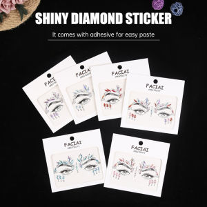 Diamond Crystal Face Sticker Stiker Berlian Pusat Alis Stiker Berlian Wajah Stiker Berlian Dahi Perekat Diri Stiker Berlian Dahi-🌹Tamia