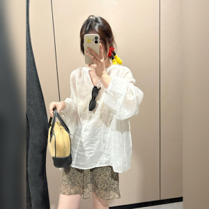 YUFUQING | French Lazy Style Loose Womens Long Sleeve Sun Protection Shirt Casual Early Autumn New Simple Match All Polyester Fiber