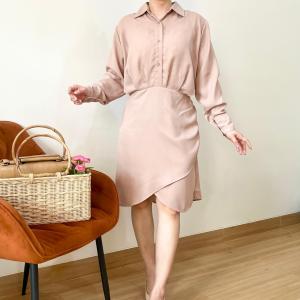 [VEMODE] DRESS MIDI CREPE POLOS PESTA CASUAL KANTOR 0B3D 7801