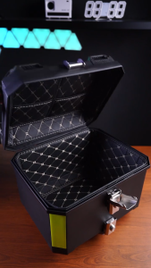 ANCHI กล่องหลังรถมอเตอร์ไซค์ กล่องท้ายมอไซ 45L ABS วัสดุ/วัสดุอะลูมิเนียม มีแถบสะท้อนแส พร้อมอุปกรณ์ถาดติดตั้ง