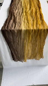90*180cm Table Runner Wedding Restaurant Ruffle Tablecloth Decoration Christmas Gauze Cheesecloth Chiffon Table Runners for Wedding